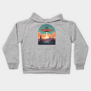 UFO Invasion In Los Angeles California Kids Hoodie